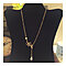 Gold Plated Freshwater Pearl & Leaf Lariat Necklace, Mult. Finishes