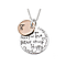 Powerful Inspirational Stamped Necklace Two Tone Rosegold Plated