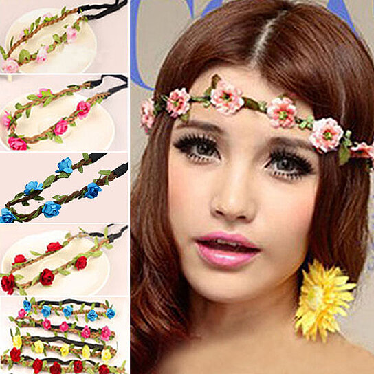Buy Boho Style Floral Flower Headband Festival Party Wedding Lady ...