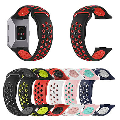 Replacement Dual Color Silicone Wrist Band Watchband Strap for Fitbit Ionic
