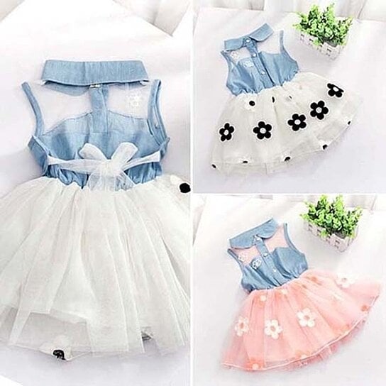 little girl denim tutu dress