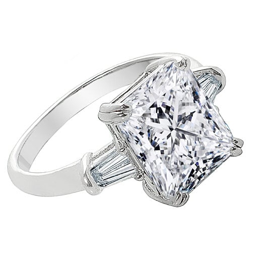 Emerald cut swarovski engagement rings for women