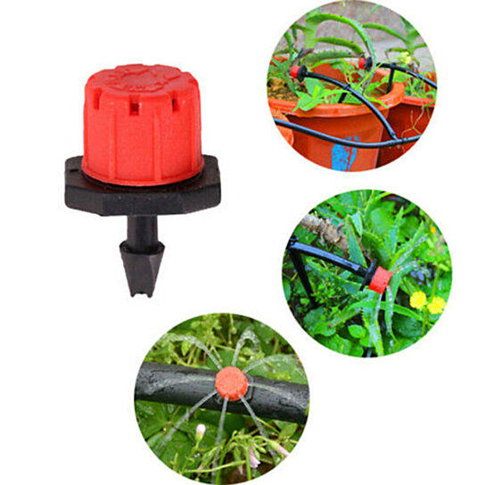 100pcs Adjustable Dripper 0-70l/H for Irrigation Sprinklers Watering Dripper new 