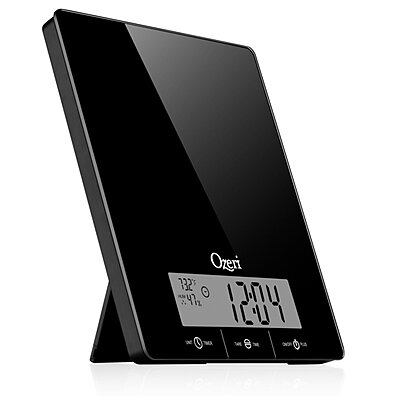 Ozeri Touch Professional Digital Kitchen Scale 12 lbs Edition, in Tempered Glass - Burnt Ochre