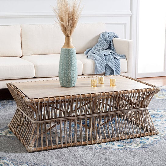 safavieh gensho grey coffee table