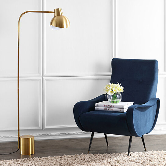 brass gold floor lamp