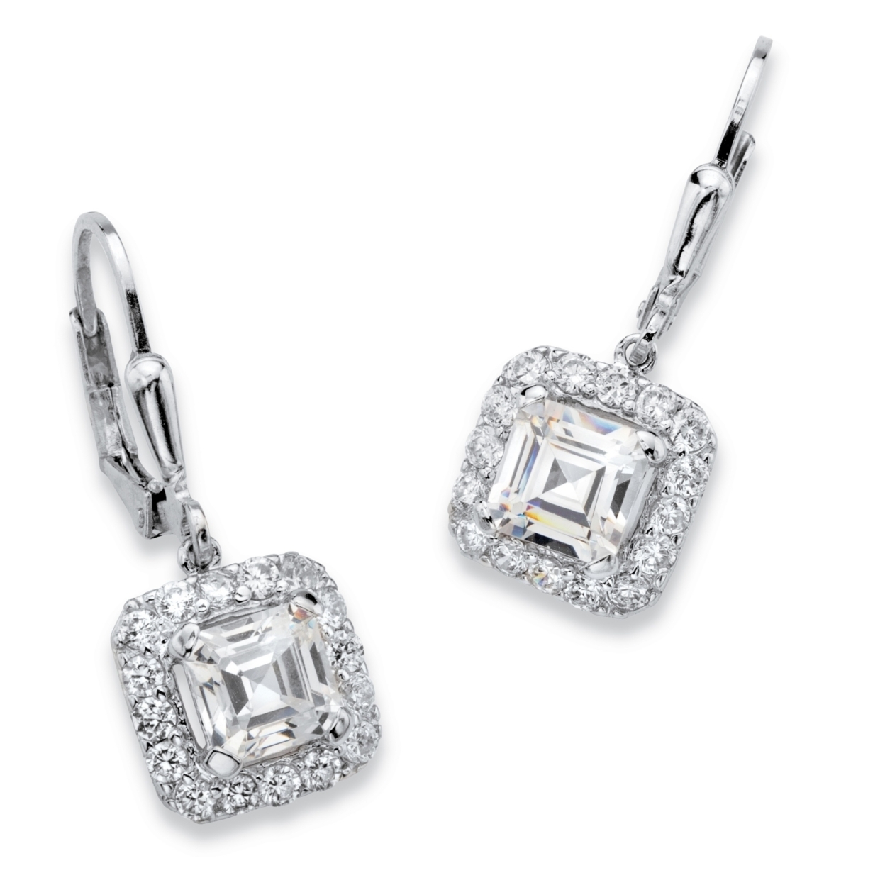 Buy 3 20 TCW Princess  Cut  Cubic  Zirconia  Halo Drop 