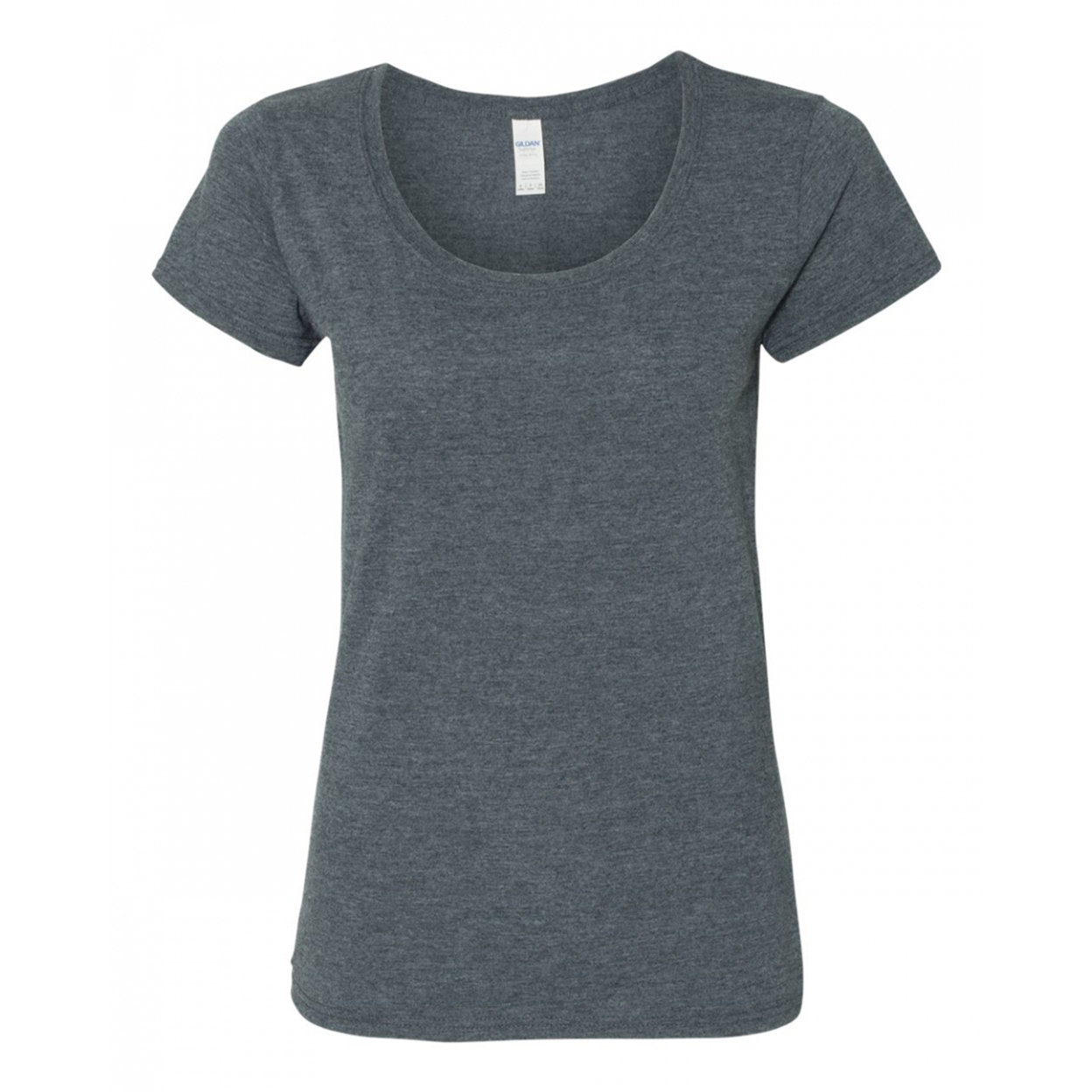 Gildan Womens/Ladies Short Sleeve Deep Scoop Neck T-Shirt | eBay