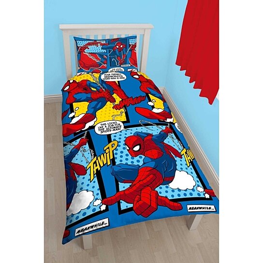 spider man single bed cover