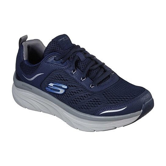 Buy Skechers Mens DLux Walker Lace Up Sports Leather Sneaker by ...