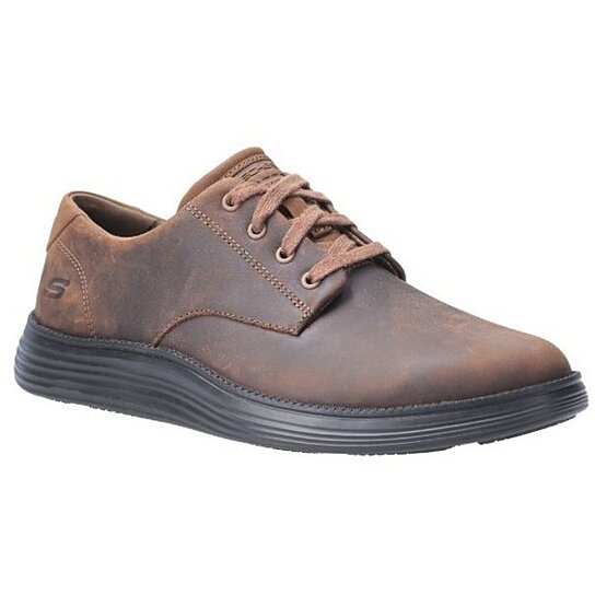Buy Skechers Mens Status 2.0 Arleno Low Profile Leather Lace Up Shoe by ...