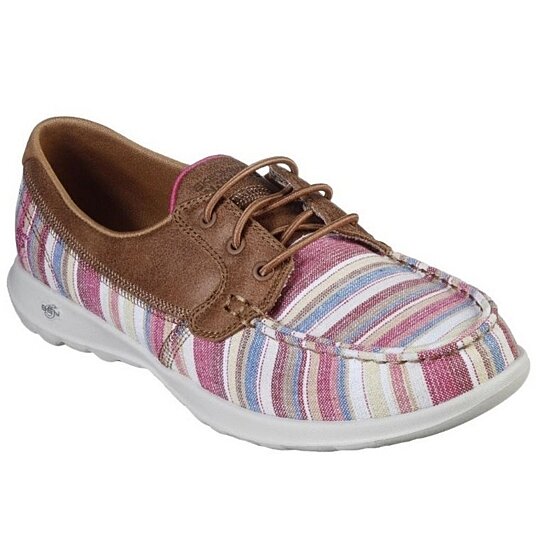 skechers striped boat shoes