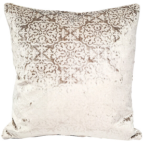 Artemis Taupe Velvet Throw Pillow 18x18 | Pillow Decor
