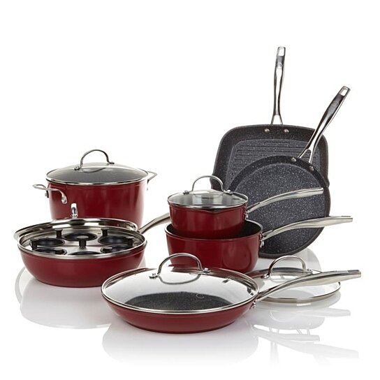 Buy Curtis Stone DuraPan 13-piece Forged Nonstick Cookware Set with Recipes  by Nobody Lower on Dot & Bo