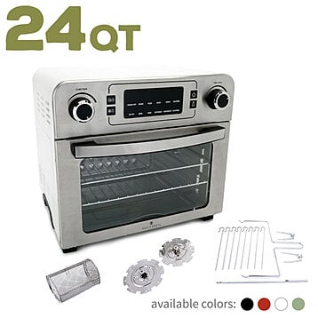 Paula Deen 1700W 24 qt Air Fryer Oven w/ Tray & Basket Inserts 