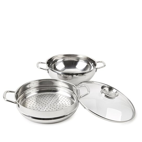 Wolfgang Puck 12 Chef's Pot With Lid Stainless Steel Pan Bistro Collection