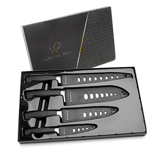 Wolfgang Puck High Carbon Stainless Steel Knife 10 Piece Cutlery Set ~  Black