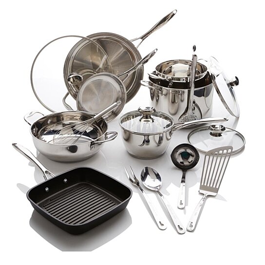 Buy Wolfgang Puck Bistro Elite 17-piece Stainless Steel Cookware