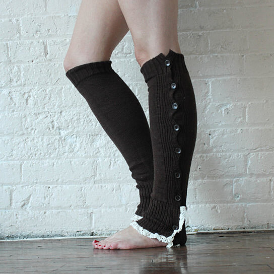 Buy Dark Brown Leg Warmers by Project Dahlia on OpenSky