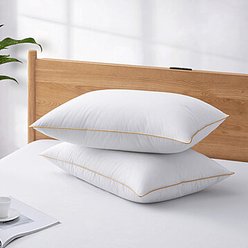 Puredown Goose Feathers and Down White Pillow Inserts, Bed