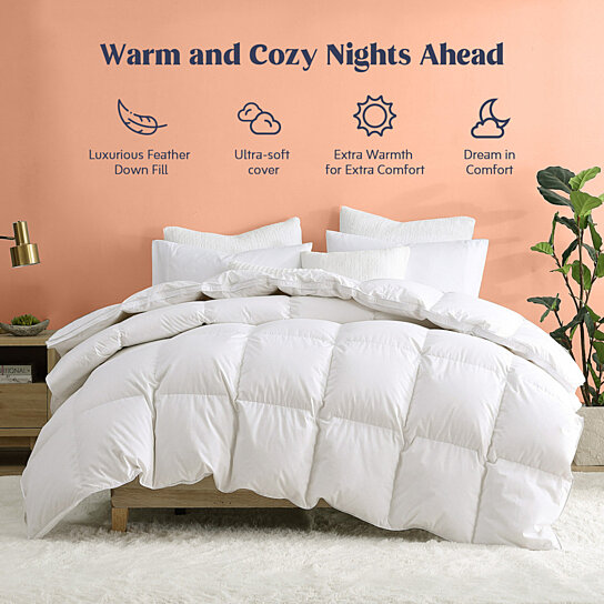 Buy White Goose Down And Ultrafeather Comforter For Winter 100