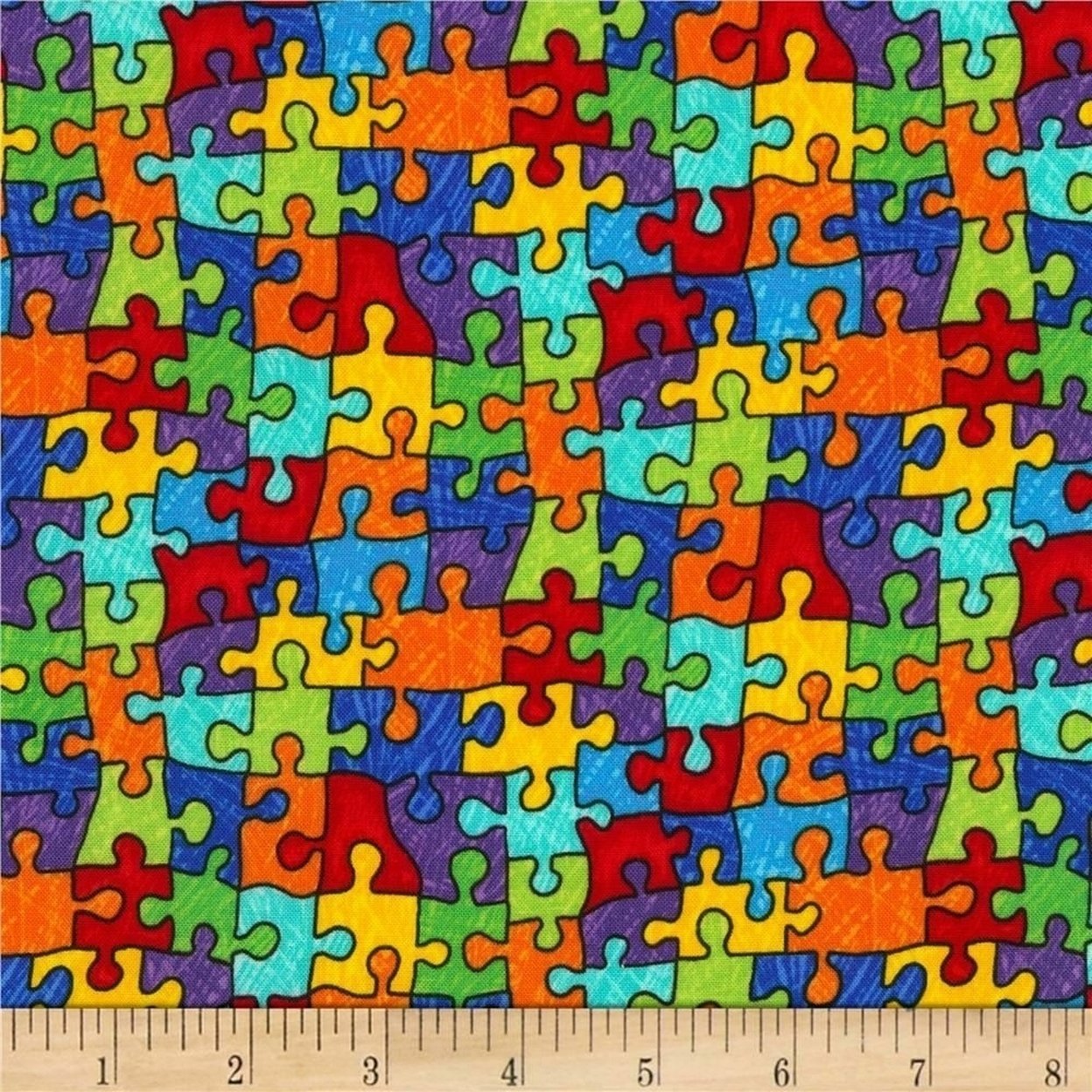 autism-awareness-puzzle-pieces-rainbow-puzzle-cotton-by-timeless-treasures-840615185125-ebay