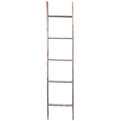 5 Foot Rustic Reclaimed Barn Wood Decorative Ladder