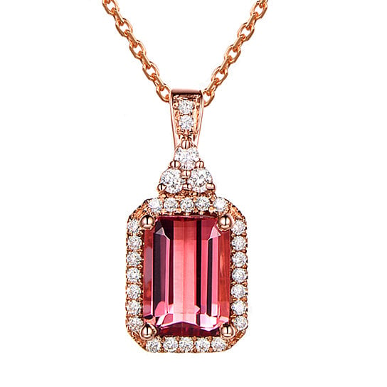 red tourmaline pendant