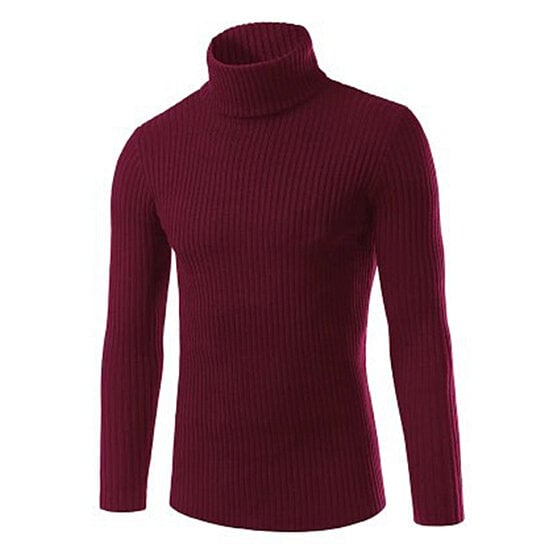 wine red sweater mens