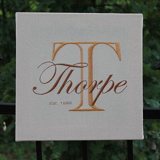 Buy Personalized Canvas Wall Art - Family Monogram, Name, Date - Anniversary, Engagement, Shower ...