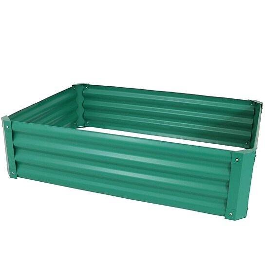 Buy Sunnydaze Powder-Coated Steel Raised Garden Bed - 47-Inch Rectangle ...