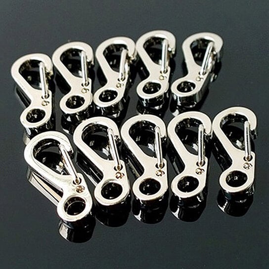 Details about   10Pcs Swivel Carabiner Hook Key  Quickdraw Keychain Camping Bottle Hooks 