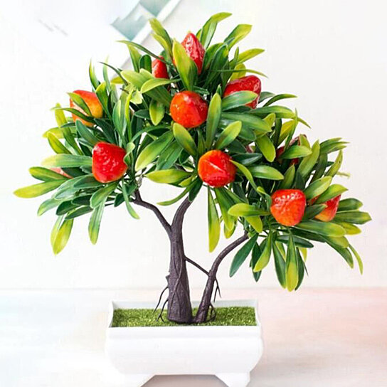 Beautiful Artificial Flower Potted Bonsai Stage Garden Wedding Home Party Decor 