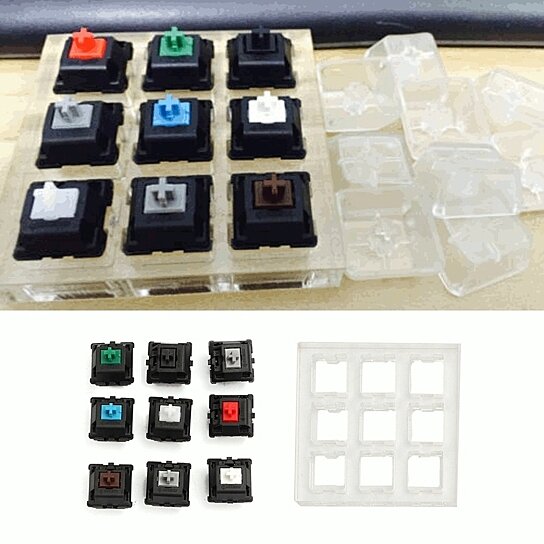 Acrylic Keyboard Tester 9 Clear Plastic Keycap Sampler for Cherry MX  Switches