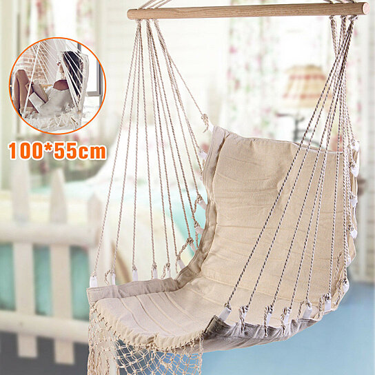 outdoor hanging canvas chair