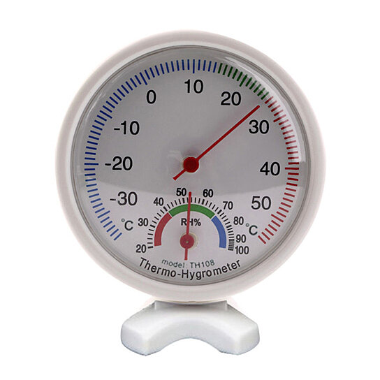 WskLinft Round Indoor Analog Humidity Temperature Meter Gauge Thermometer Hygrometer