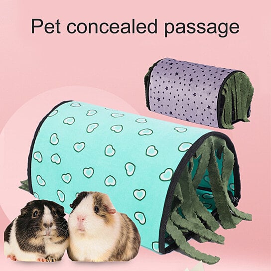 Buy 1 Set Small Pet Tunnel with Mat Foldable Design Flannel Rabbit Hamster  Tunnel Bed for Winter by Munchen on Dot & Bo