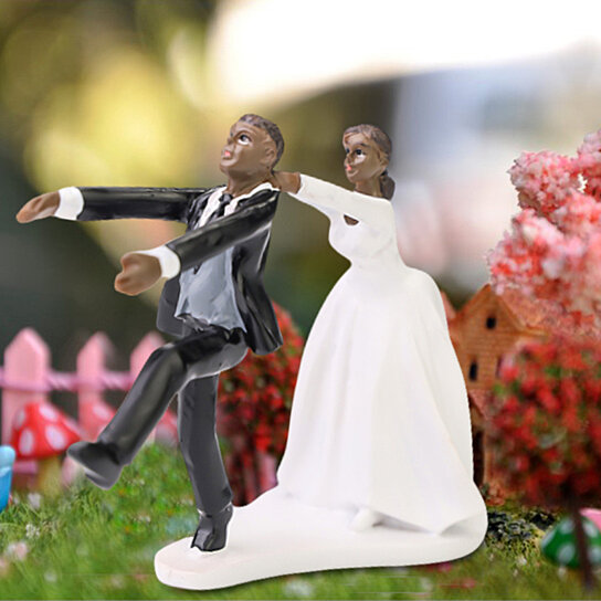 Wedding Bride and Groom Resin Cake Ornament Decoration Toppers 