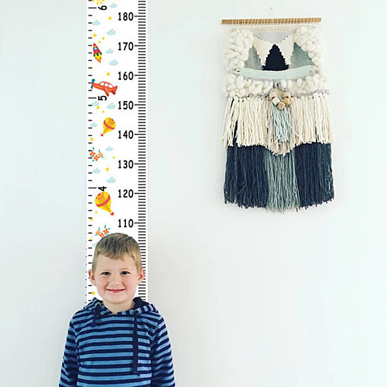 Nordic Children Height Ruler Canvas Hanging Growth Chart Kids Room Wall Decor