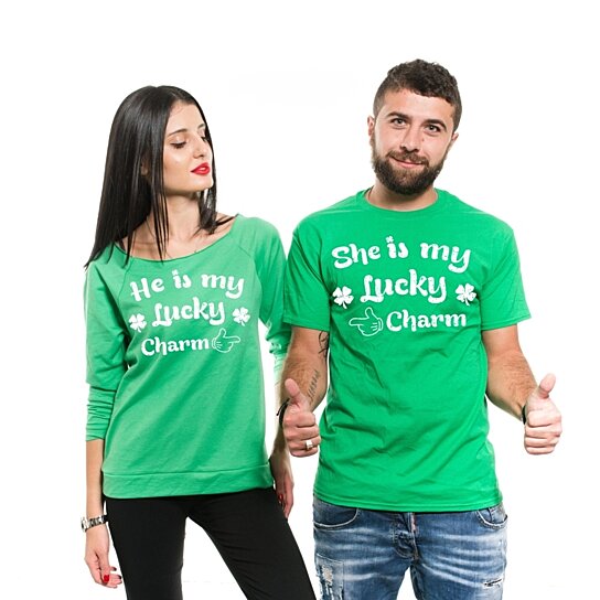 He's Really Lucky Women's Green Saint Patrick's Day T-shirt