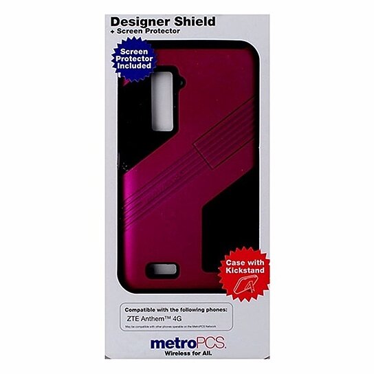 Buy Metropcs Dual Layer Kickstand Shield Case For Zte Anthem 4g