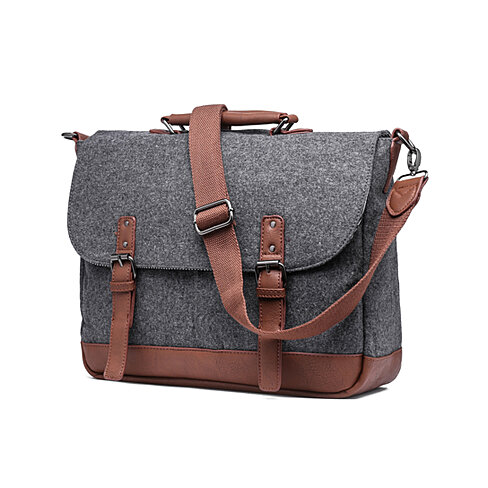 Buy Wool Messenger Bag with Padded Laptop Compartment by ...