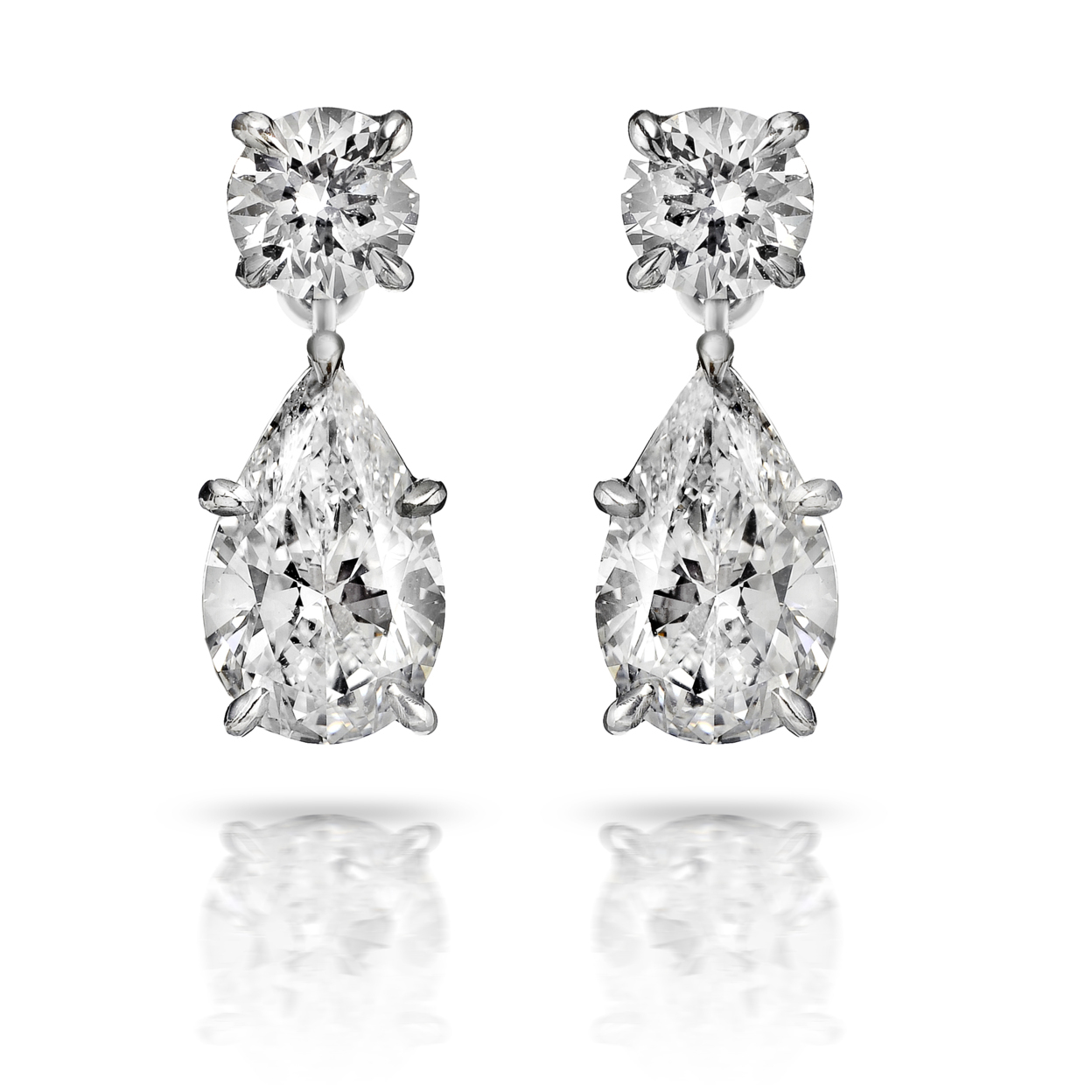 Buy Pear Shape Diamond Drop Earrings by SRWNYC on OpenSky