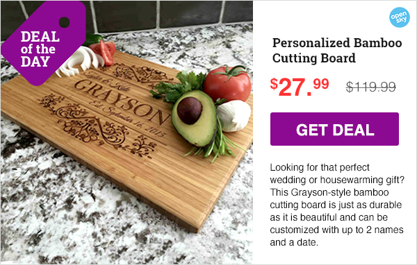 Personalized Grayson-Style Bamboo Cutting Board