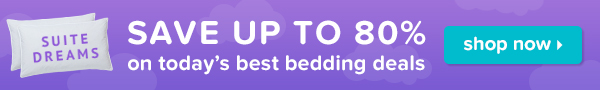 Save up to 80% on today's best bedding deals!