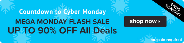 Mega Monday Flash Sale! Take up to 90% off all deals.