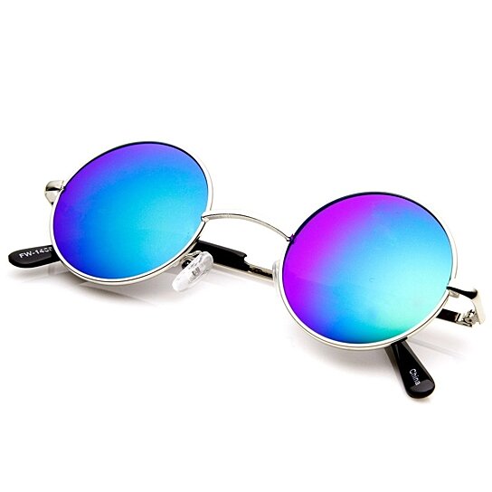 Buy Lennon Style Small Round Color Mirrored Lens Circle Sunglasses By Sunglassla Tran On Opensky