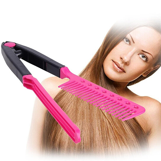 Buy Portable DIY Salon Flat Iron Hair Straightener V Comb Hairdressing  Styling Tool by Tawiluck on OpenSky