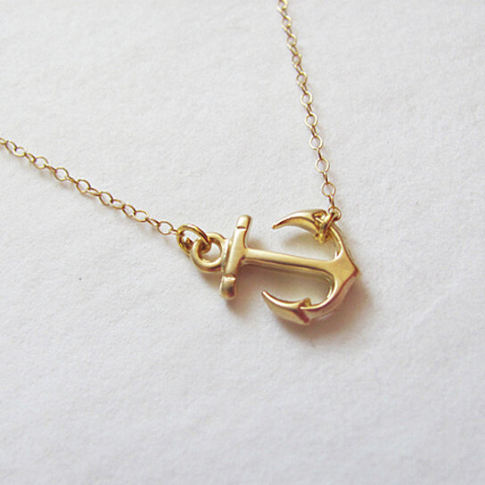 Buy Gold Anchor Necklace by Teilla on OpenSky