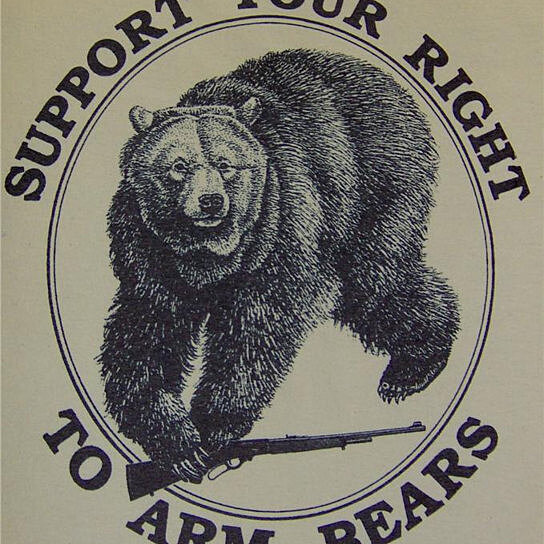 Buy Quantity 10 Right to Arm Bears Animal Rights T-Shirt Natural (Small-3X)  NEW by Terrawear USA on OpenSky
